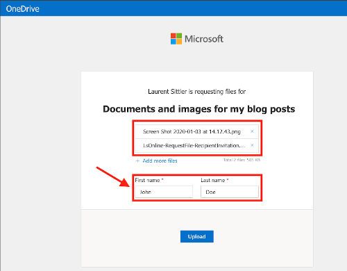 microsoft onedrive for business allow guest to upload