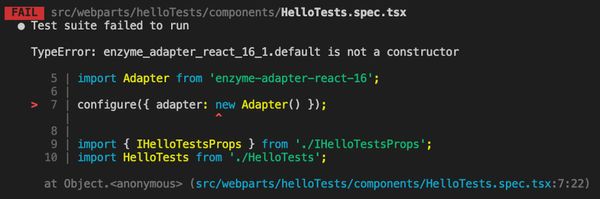 SharePoint Framework Unit Tests - React