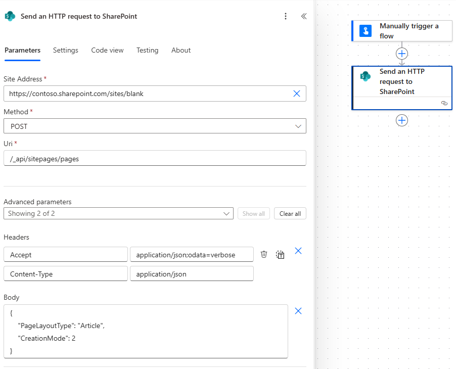 Create SharePoint Page from Power Automate without Graph API